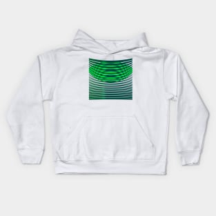 Jungle Geometric green stripes Kids Hoodie